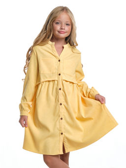 Платье для девочки выпускное хлопок праздник UD 7338 св.желтый - Mini maxi фото 6