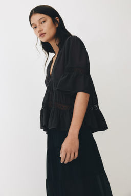 Blusa de viscosa con detalles de encaje - H&m фото 2