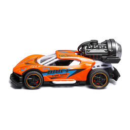 Гоночная машинка свет, звук с имитацией дыма, 1:32, Fast Racers, оранжевая