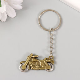 Цена за 12 шт. Брелок для ключей на кольце «Мотоцикл», колёса крутятся, металл, 1.9×4 см