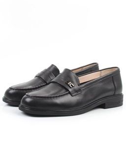 03-DEB17-1 BLACK Лоферы женские (натуральная кожа)