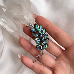 Брошь-подвеска Веточка Халиотис - Радуга самоцветов фото 2