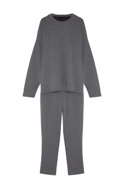 TRENDYOL MAN Antrasit Regular Fit Ottoman Orme Pijama talk?m? TMNAW24PT00053 - Trendyolmilla фото 6