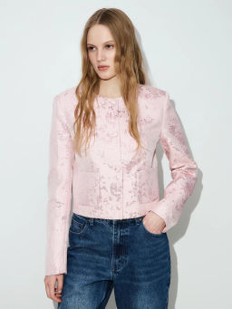 Укороченный жакет из жаккарда ZR2604032501-96 / Zarina