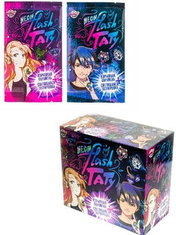 Взрывная карамель со светящейся татуировкой Neon flash тату, 48шт.