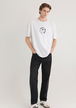 Mavi Jeans S?rt Bask?l? Beyaz Tisort  фото 3
