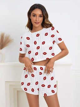 K12989 Домашний костюм БЕЛЫЙ