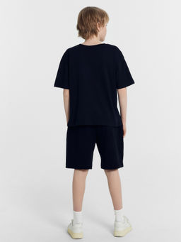 Шорты для мальчиков черные с печатью - Mark formelle фото 6