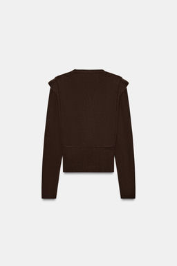 KNIT JUMPER WITH SHOULDER PADS - Zara фото 13