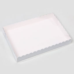 Цена за 5 шт. Коробка для печенья, серебряная, 22×15×3 см