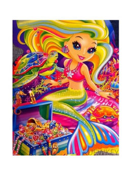 Алмазная мозаика без подрамника "Русалочка с сокровищами", 15х20 см