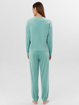 Комплект женский велюровый зеленый - Mark formelle фото 2