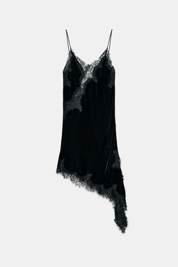 ZW COLLECTION VELVET LACE DRESS - Zara фото 5