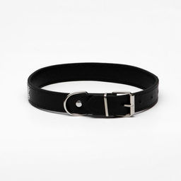 Ошейник Косточки морозостойкий украшенный, 52 х 2,5 см, ОШ 37-47 см, чёрный - Пижон фото 2