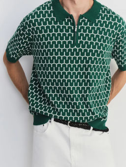 Джемпер поло из жаккарда ZR2605043305-16 / Zarina