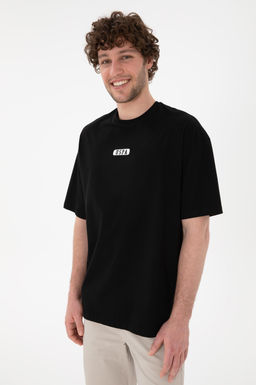 Erkek Oversize Fit Bisiklet Yaka Siyah Ti__rt Sepette S_rpriz _ndirim - U.s. polo assn фото 4