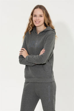 Женский базовый свитшот антрацитового меланжа Неожиданная скидка в корзине - U.s. polo assn фото 3