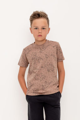 КР 302160/холодный какао,динозавры фуфайка для мал