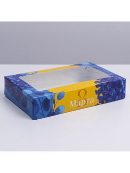 Цена за 5 шт. Коробка складная Гортензии, 8 марта, 20 х 12 х 4 см - Дарите счастье фото 3