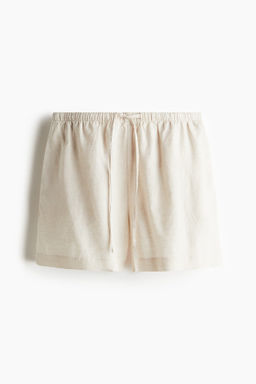 Pantal?n corto de lino con cord?n de ajuste - H&m фото 2