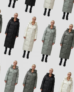 Пальто утепленное стеганное зимнее с капюшоном женское зеленого цвета 9611Z - Mtforce фото 10