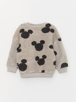 Bisiklet Yaka Mickey Mouse Desenli Uzun Kollu Erkek Bebek Sweatshirt - Waikiki фото 3