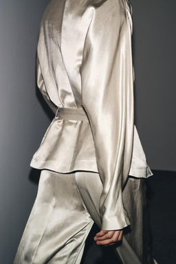 ZW COLLECTION SATIN TROUSERS WITH DARTS - Zara фото 3