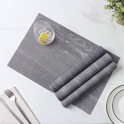 Салфетки сервировочные на стол Доляна «Дерево», 4 шт., 45×30 см, серые