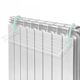 Сушилка для белья на батарею 65х23,5х1,3см, сушильное полотно 3,1м, нагрузка до 5кг, металл, блая эмаль (Россия)