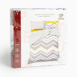 Постельное бельё Этель евро Gray geometry 200х217см,220х240см,50х70см-2 шт, бязь, 125 г/м2  фото 12