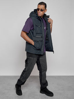 Куртка - жилетка трансформер 2 в 1 мужская зимняя темно-синего цвета 2409TS - Mtforce фото 27