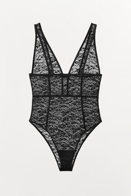CONTRAST LACE BODYSUIT - Zara фото 7