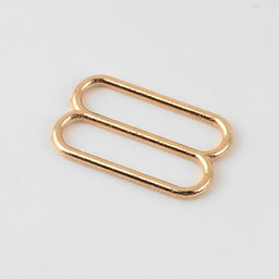 Цена за 4 шт. Регулятор для бретелей, металлический, 15 мм, 20 шт, цвет золотой - Арт узор фото 2