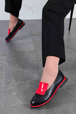 Лоферы туфли 118.Viсtoriabl.Черный-красный