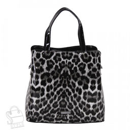 Сумка женская кожаная 98283 leopard black white Velina Fabbiano-Safenta