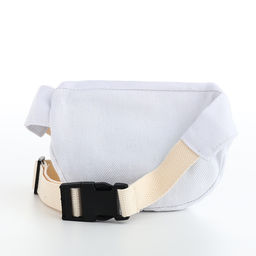Сумка детская поясная на молнии, наружный карман, белая