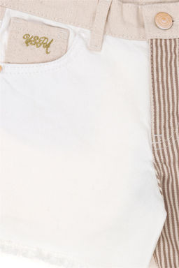 Кремовые джинсовые шорты для девочек Неожиданная скидка в корзине - U.s. polo assn фото 3