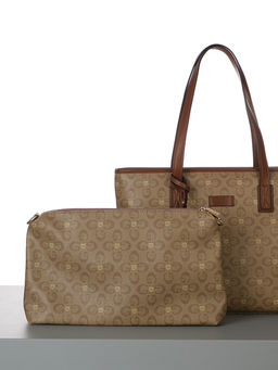 LACCOMA сумка A567-лагуна темно-бежевый эко кожа хлопок фото 6