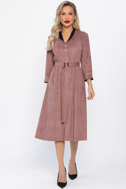 Платье замшевое Дарьяна НЬЮ (пыльная роза) П14651-18М
