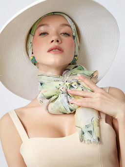 с котиками! Большой, мягкий, тонкий и очень нежный двусторонний палантин с рисунком - Tantino фото 5