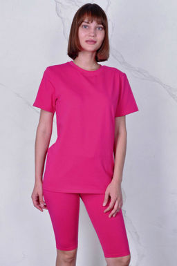 Арт. 2715 Костюм с велосипедками 42-50 (5 шт) Цвет:верх-фуксия, низ-фуксия - Калинка фото 4