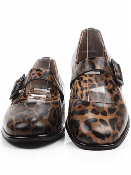 06-B4A-5PC BLACK/LEOPARD Туфли женские (натуральная кожа)