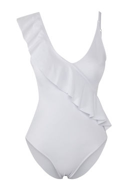 TRENDYOLMILLA Siyah Tek Omuz Volanl? Regular Mayo TBESS25MA00029 фото 7