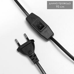 Настольная лампа с абажуром RISALUX «Морская волна», Е14, 15 Вт, бело-голубой