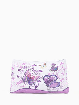Цена за 3 шт. Косметичка - пенал на молнии, плоская, с рисунком «Бабочки», фиолетовая