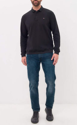 Поло д/р F421-07-7021 black - Fine joyce фото 2