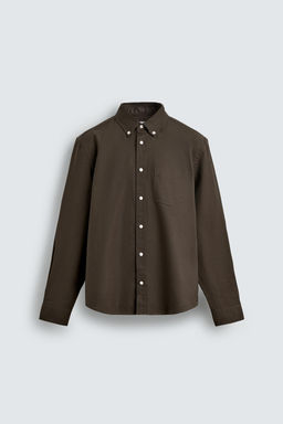 CAMISA ESTRUCTURA OXFORD / Marr?n - Zara фото 6