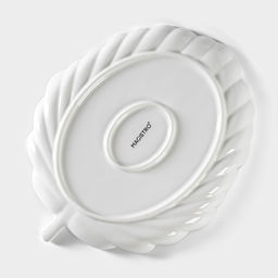 Блюдо для подачи Magistro Герань Бланш, d=22.4 см, фарфор, белое  фото 4