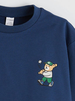 Bisiklet Yaka Erkek ?ocuk Sweatshirt