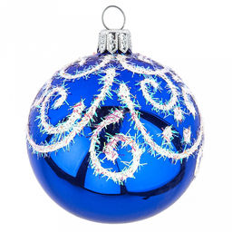 Елочная игрушка шар стеклянная Сияние д6см, цвета микс, ручная художественная роспись, подарочная упаковка (Россия) - Домашняя мода фото 5